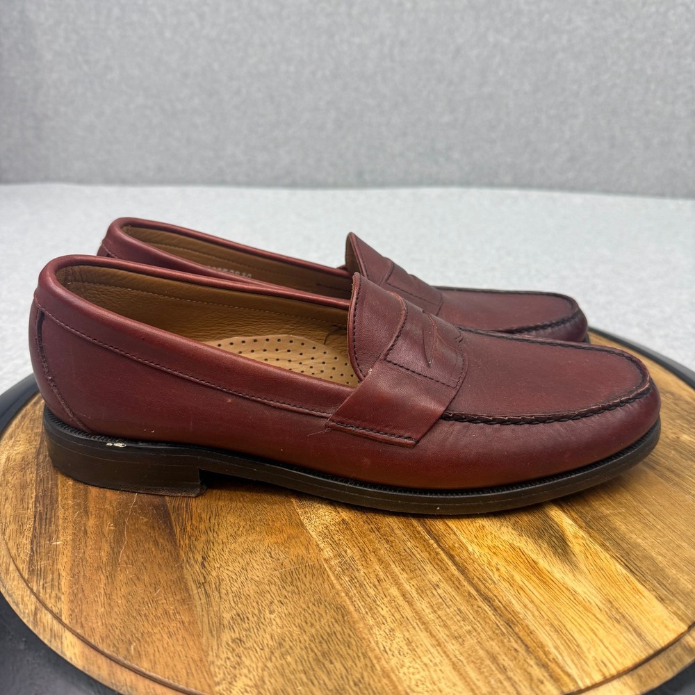 Sebago Classic Dan Penny Loafers Mens 10 Narrow Cherry Leather Handsewn